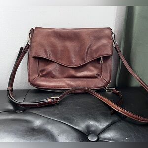 Moda Luxe Brown Crossbody Bag